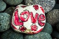 Colorful Stone painting - Love