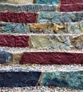 Colorful stone stairway.