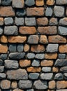 Colorful Stone Wall Seamless Pattern Texture Closeup