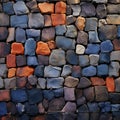 Colorful stone wall texture,  Abstract background and texture for design Royalty Free Stock Photo