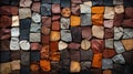 Colorful stone wall texture background. Wallpaper and background for design. Various unique textures and patterns Royalty Free Stock Photo