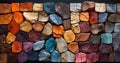 Colorful stone wall texture background. Wallpaper and background for design. Various unique textures and patterns, colorful Royalty Free Stock Photo