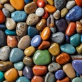 Colorful stones background, colored beach stones background Royalty Free Stock Photo