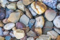 colorful stones background, colored beach stones background, small stones Royalty Free Stock Photo