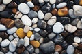 Colorful stones background. Multicolored pebbles background