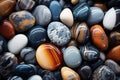 Colorful stones background. Multicolored pebbles background