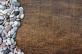 colorful stones on background wood texture Royalty Free Stock Photo