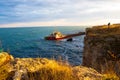 Crashed ship at Kamen Bryag Black Sea coast Bulgaria Royalty Free Stock Photo