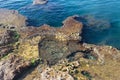 Colorful stones on the Mediterranean sea coast in the Beirut