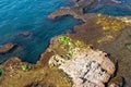 Colorful stones on the Mediterranean sea coast