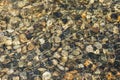 Colorful stones under water. Abstract background Royalty Free Stock Photo