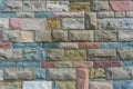Colorful stones wall texture. Rectangular stones. Color background Royalty Free Stock Photo