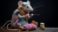 Colorful Storytelling: Knit Rat In Intricate Costumes