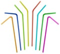 Colorful straw collection isolated Royalty Free Stock Photo