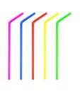 Colorful straw drinking collection Royalty Free Stock Photo