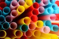 Colorful straws background