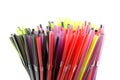 Colorful straws in closeup Royalty Free Stock Photo