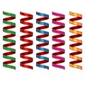 Colorful streamer. Carnival party serpentine decoration Royalty Free Stock Photo