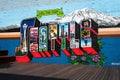 Street art greetings in Downtown Seattle Washington