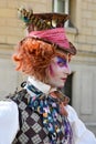 Street actor on famous Ramblas in Barcelona Royalty Free Stock Photo