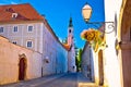 Colorful street of baroque town Varazdin