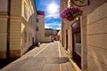 Colorful street of baroque town Varazdin view