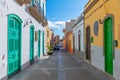 Colorful street in the old town of Aguimes, Gran Canaria, Canary islands, Spain