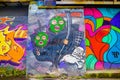 Colorful Street painting graffiti art