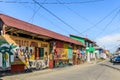 Colorful street scene, Livingston, Guatemala