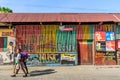 Colorful street scene, Livingston, Guatemala