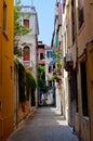 Colorful street in Venice