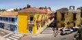 Colorful streets of Cartagena, Colombia. Royalty Free Stock Photo