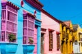 Colorful streets Getsemanir Cartagena de los indias Bolivar Colo Royalty Free Stock Photo