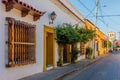 Colorful streets Getsemanir Cartagena de los indias Bolivar Colo Royalty Free Stock Photo