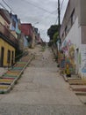 Colorful streets and houses in valparaiso