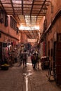 Colorful streets of medina, marrakech. morocco. africa