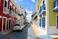 The Colorful Streets of Old San Juan, Puerto Rico Royalty Free Stock Photo