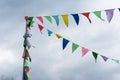 Colorful string pennant flags Royalty Free Stock Photo