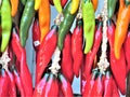 Ceramic chili peppers Royalty Free Stock Photo