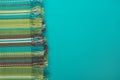 Colorful striped cloth. Horizontal image. Royalty Free Stock Photo