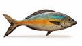 Colorful Striped Fish Sculpture: Hyperrealistic Wildlife Portraits In Precisionist Lines