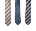 Colorful striped gentlemans tie isolated on the white