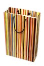 Colorful striped paperbag