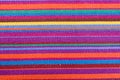 Colorful striped table cloth Royalty Free Stock Photo