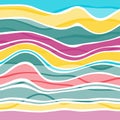 Colorful striped wave background