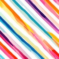 Colorful stripes background.  Horizontal seamless pattern. generative AI Royalty Free Stock Photo