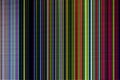 Colorful stripes on a broken LCD TV screen Royalty Free Stock Photo
