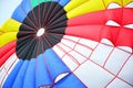 Colorful stripes of parachute. Royalty Free Stock Photo