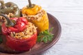 Colorful stuffed peppers