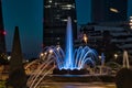 Colorful, stunning Fountain of The Four Seasons, Fontana delle Quattro Stagioni at Julius Caesar Square, Piazzale Giulio Cesare